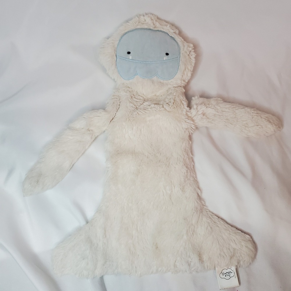 Slumberkins Blue Face Yeti Snuggler Ultra Plush Lovey 14" White Ivory‎